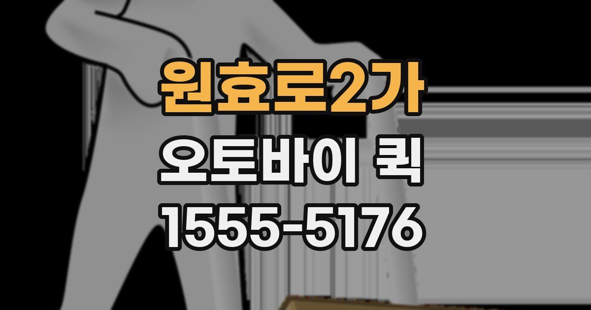 원효로2가 오토바이 퀵