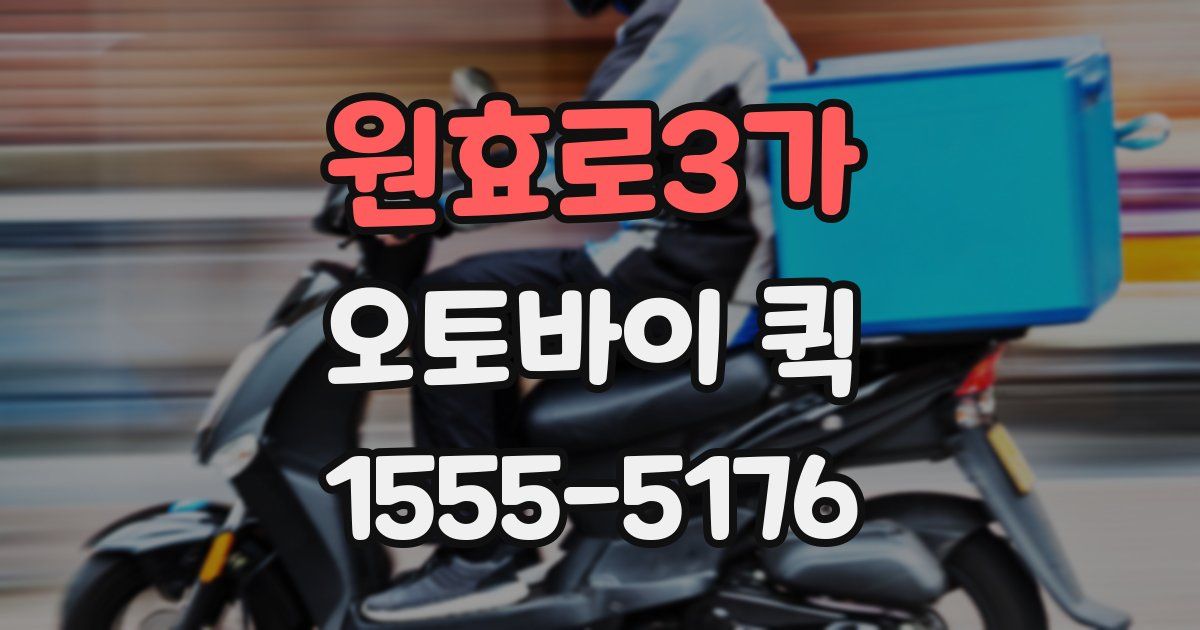 원효로3가 오토바이 퀵