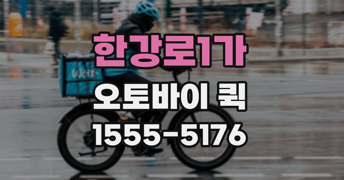 한강로1가 오토바이 퀵