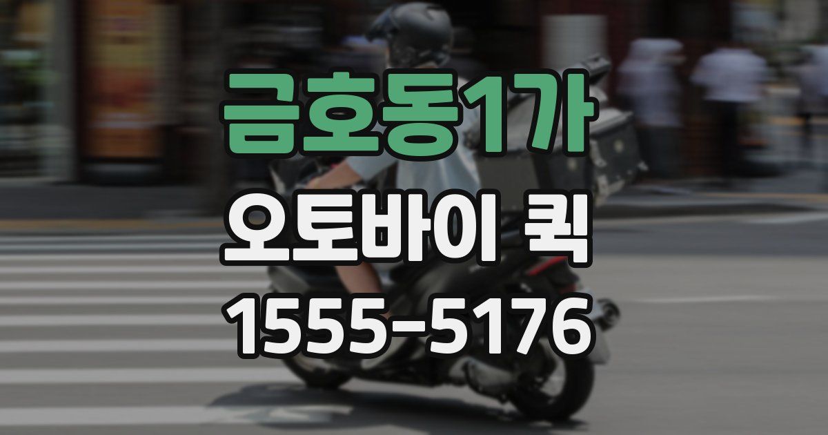금호동1가 오토바이 퀵