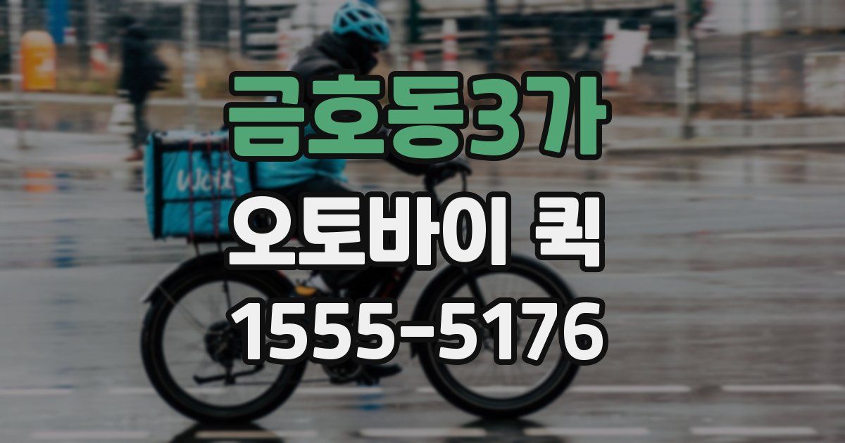 금호동3가 오토바이 퀵