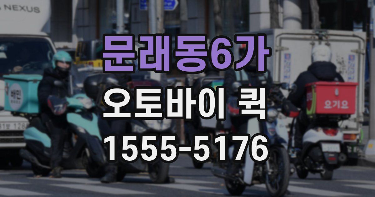 문래동6가 오토바이 퀵