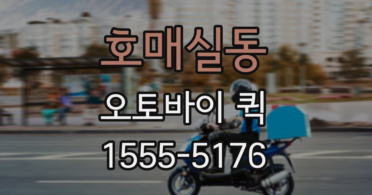 호매실동 오토바이 퀵