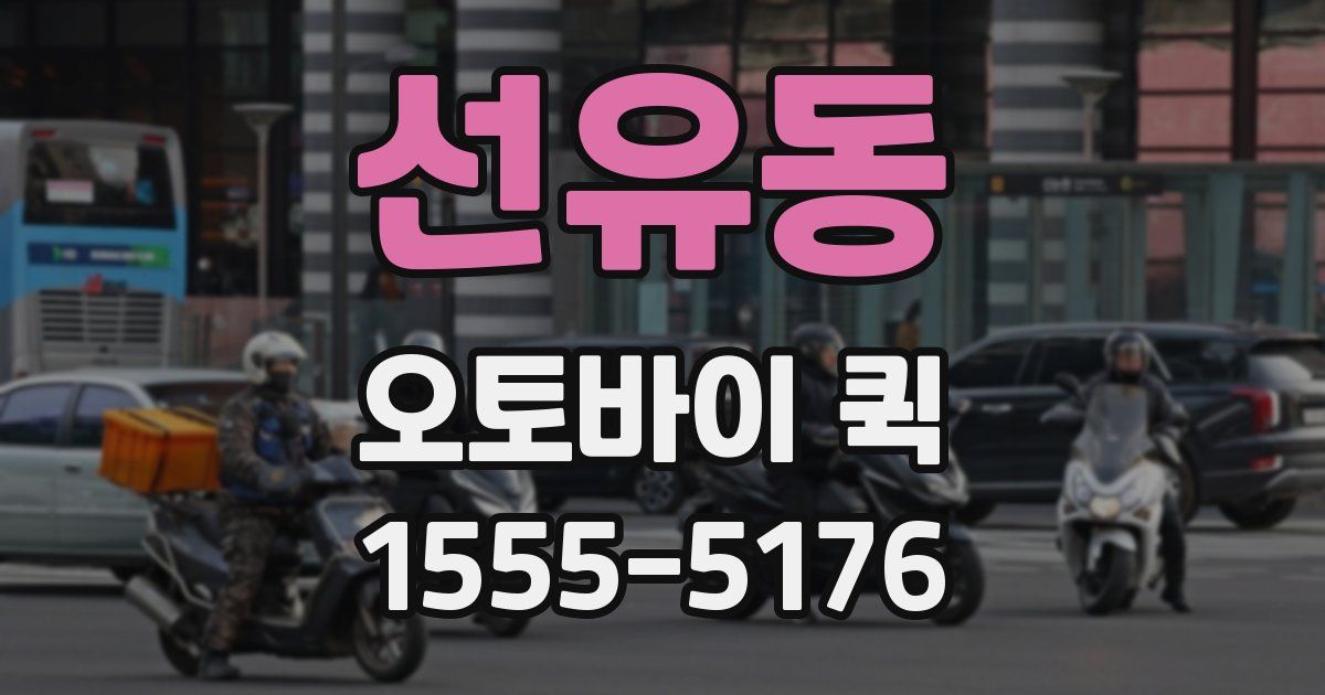 선유동 오토바이 퀵