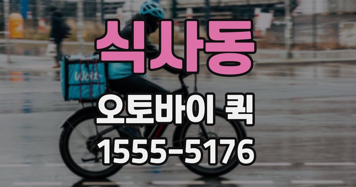 식사동 오토바이 퀵