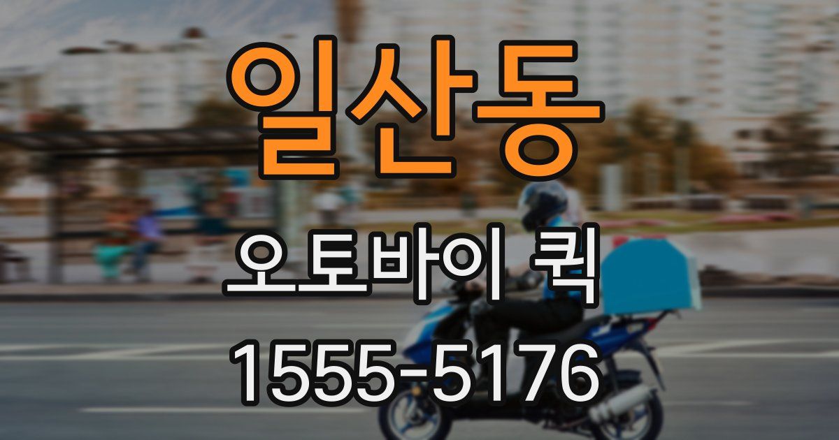 일산동 오토바이 퀵