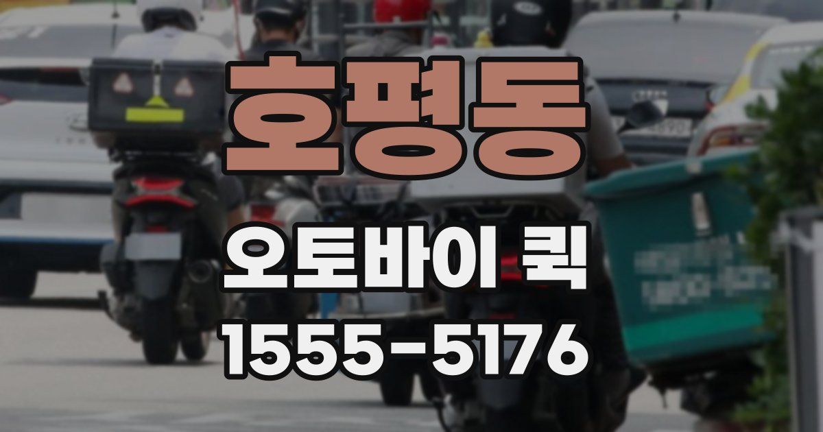 호평동 오토바이 퀵