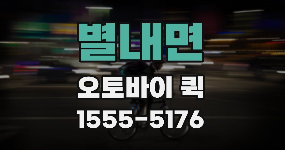 별내면 오토바이 퀵