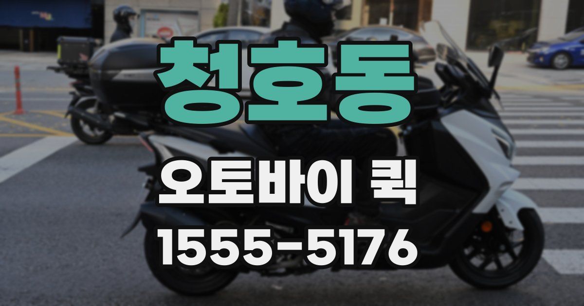 청호동 오토바이 퀵
