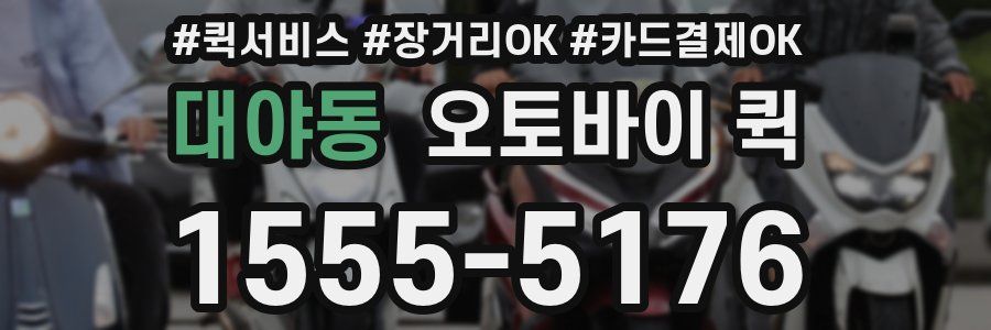 대야동 오토바이 퀵