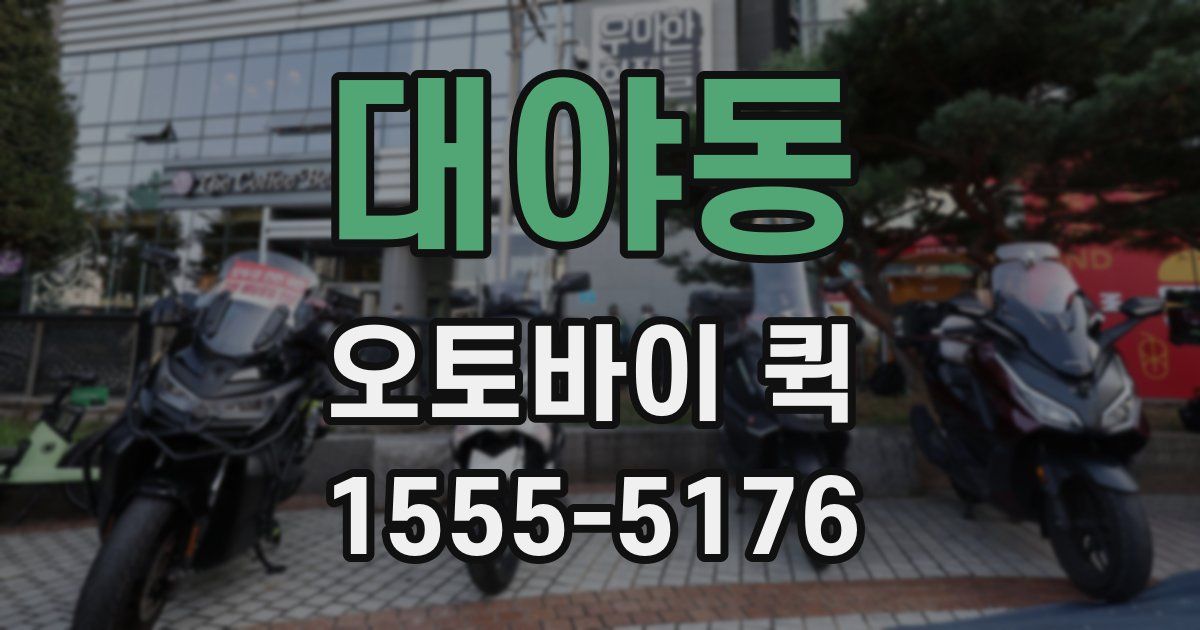 대야동 오토바이 퀵
