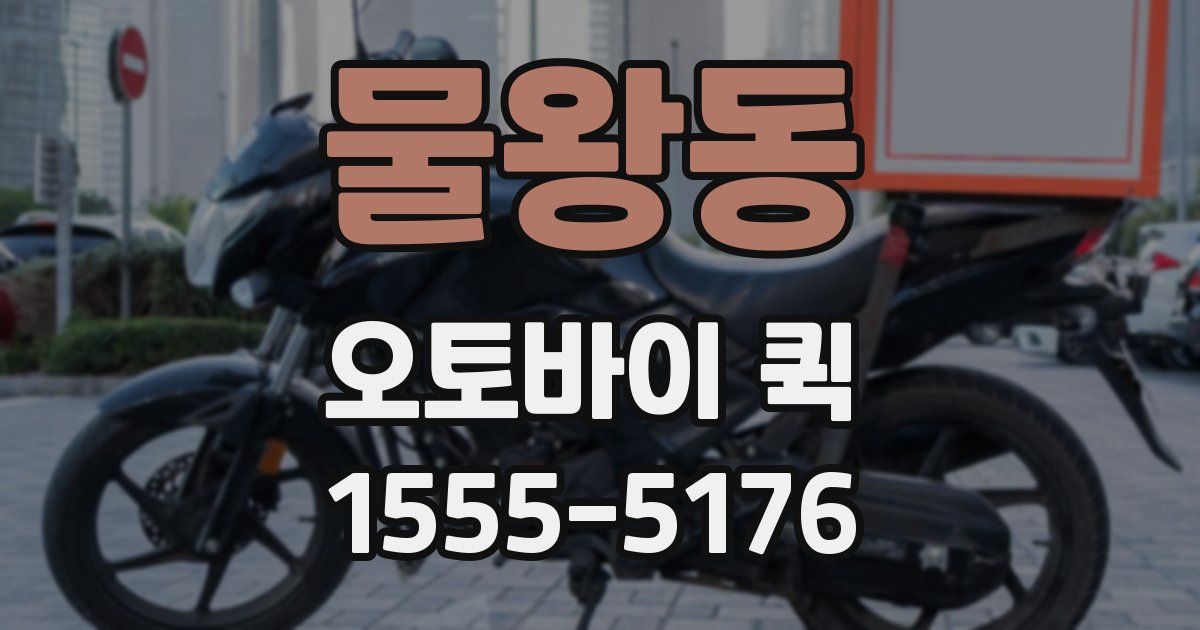 물왕동 오토바이 퀵