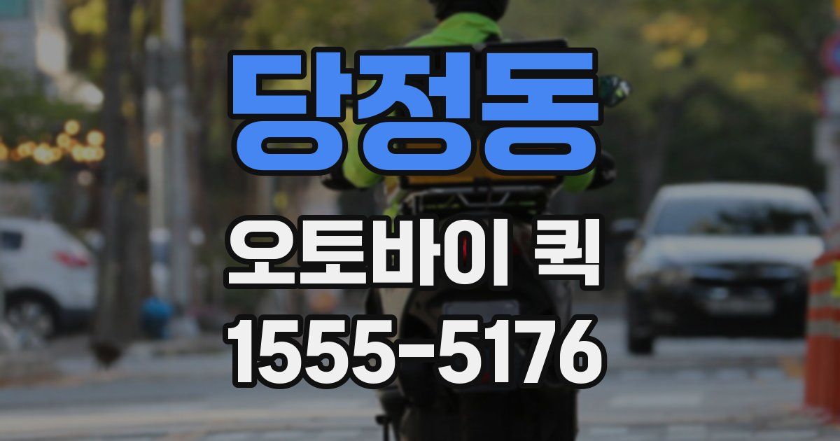 당정동 오토바이 퀵