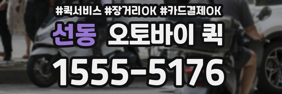 선동 오토바이 퀵