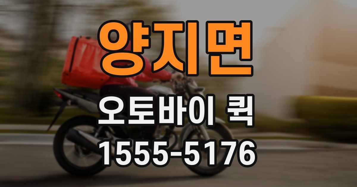 양지면 오토바이 퀵