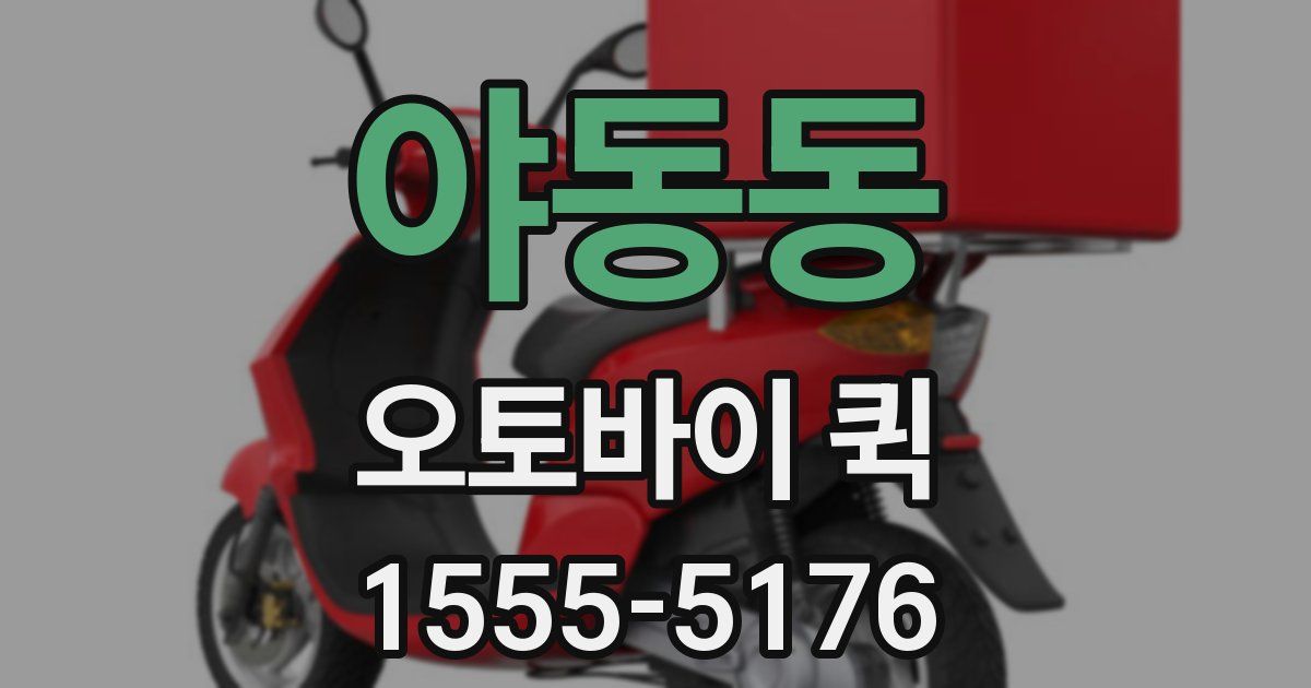 야동동 오토바이 퀵