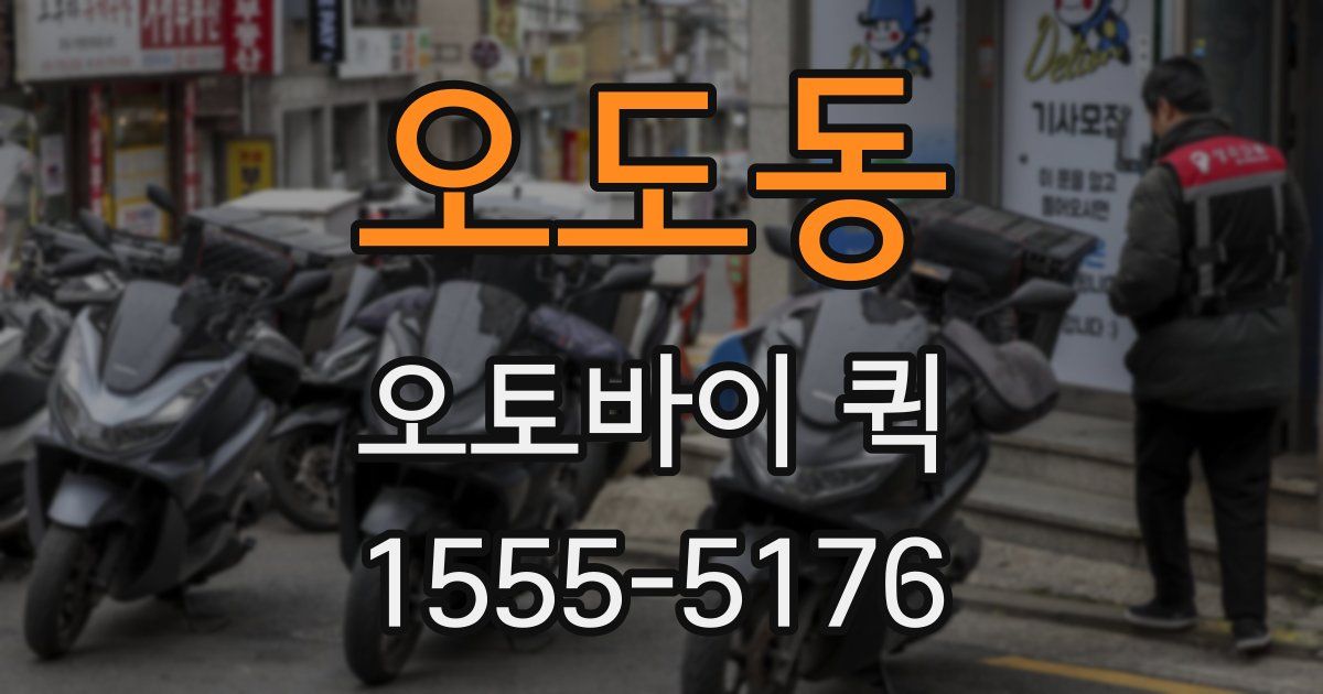 오도동 오토바이 퀵