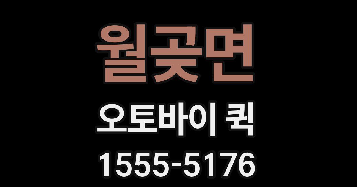 월곶면 오토바이 퀵