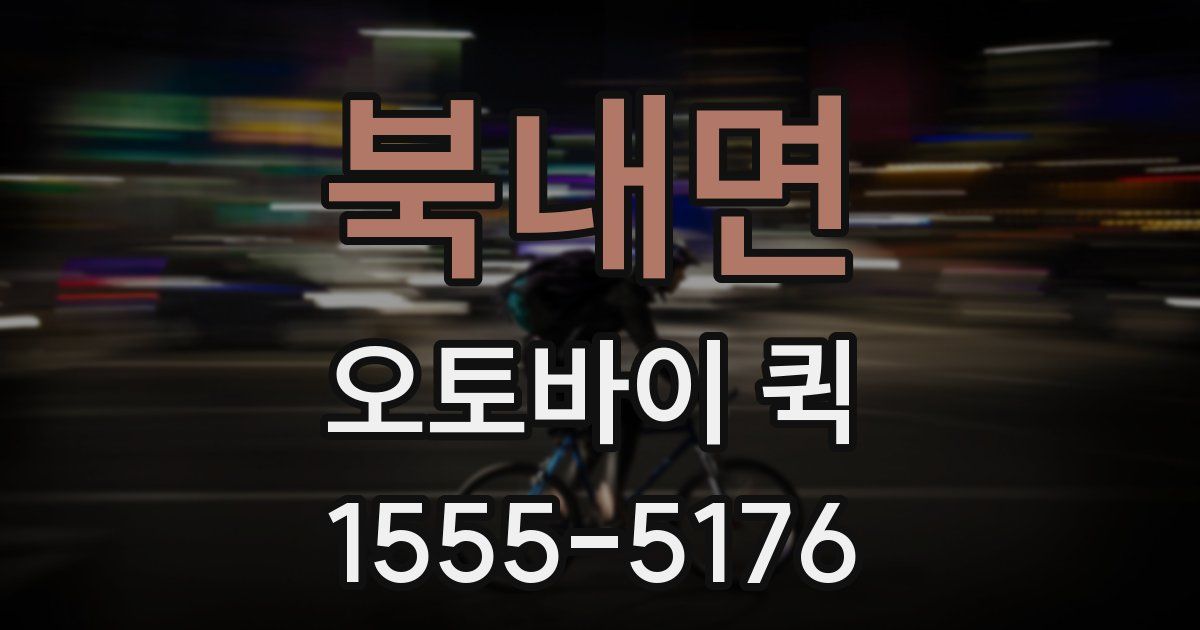 북내면 오토바이 퀵