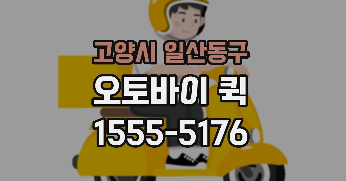 고양시 일산동구 오토바이 퀵