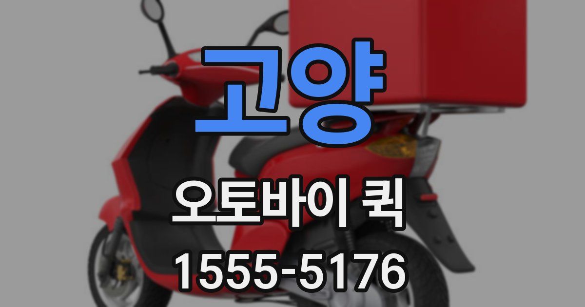 고양 오토바이 퀵