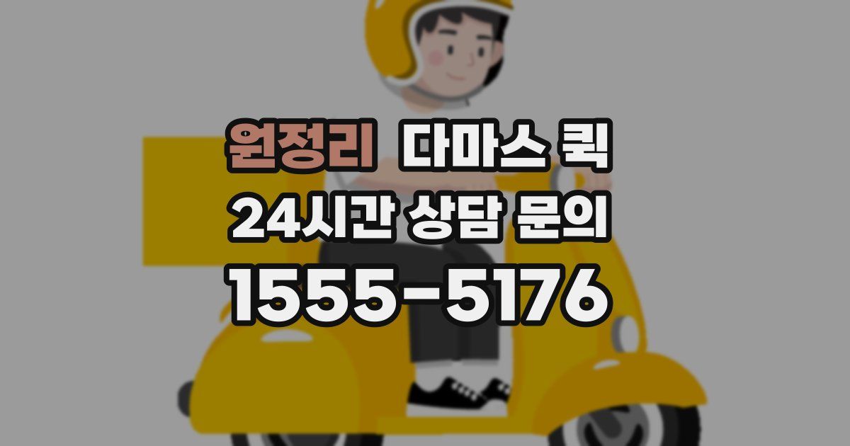 원정리 다마스 퀵