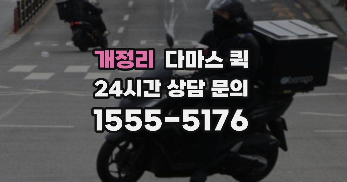 개정리 다마스 퀵