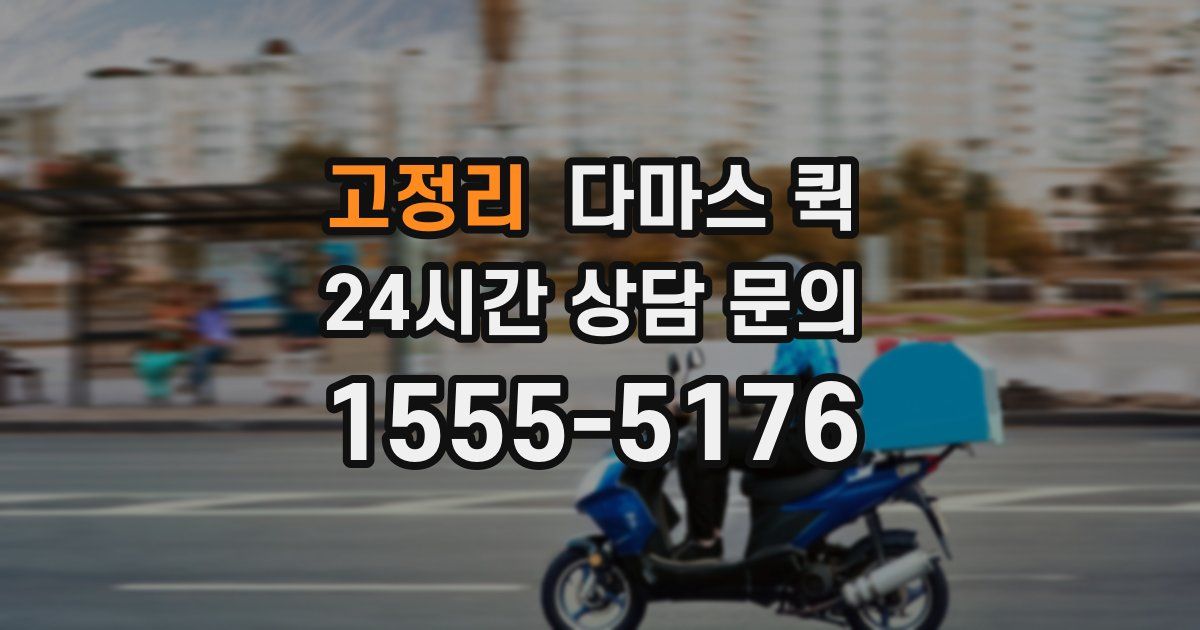 고정리 다마스 퀵