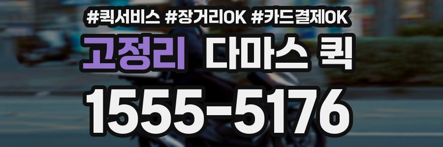 고정리 다마스 퀵