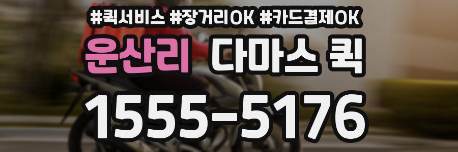 운산리 다마스 퀵