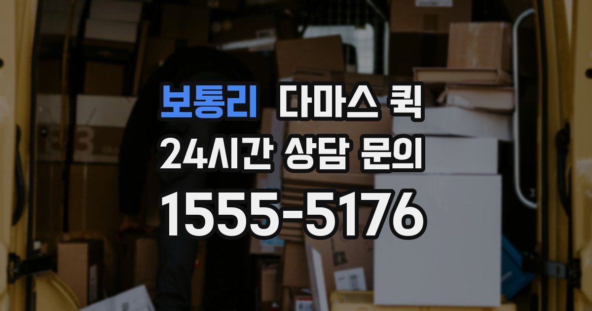 보통리 다마스 퀵