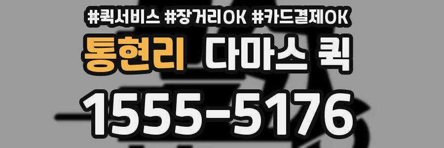 통현리 다마스 퀵