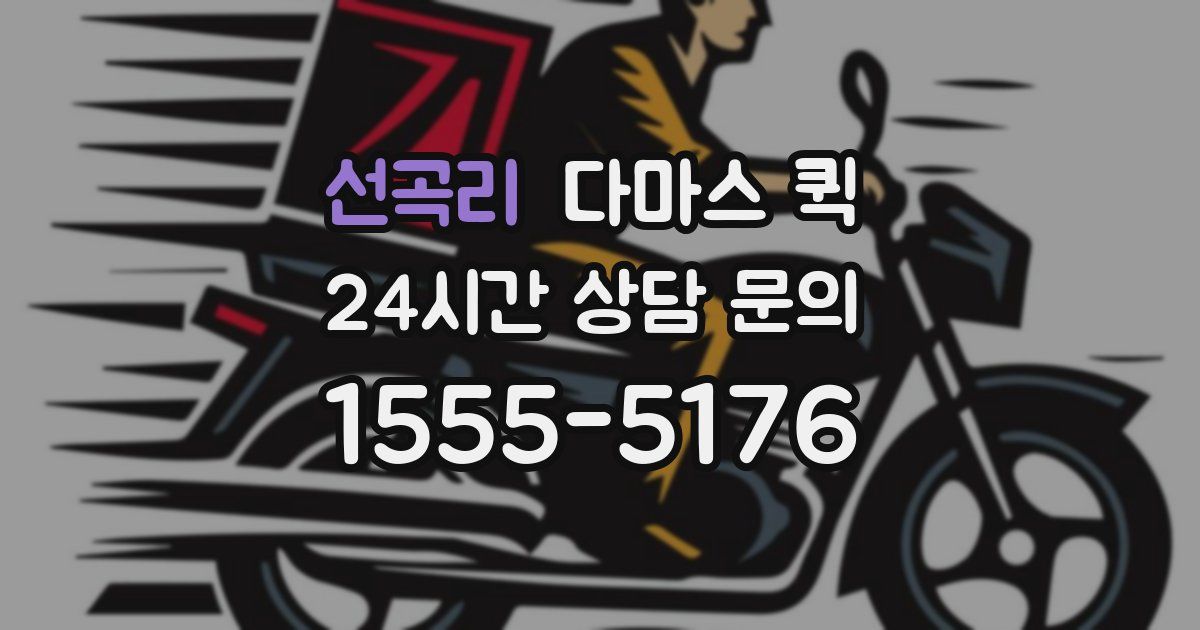 선곡리 다마스 퀵