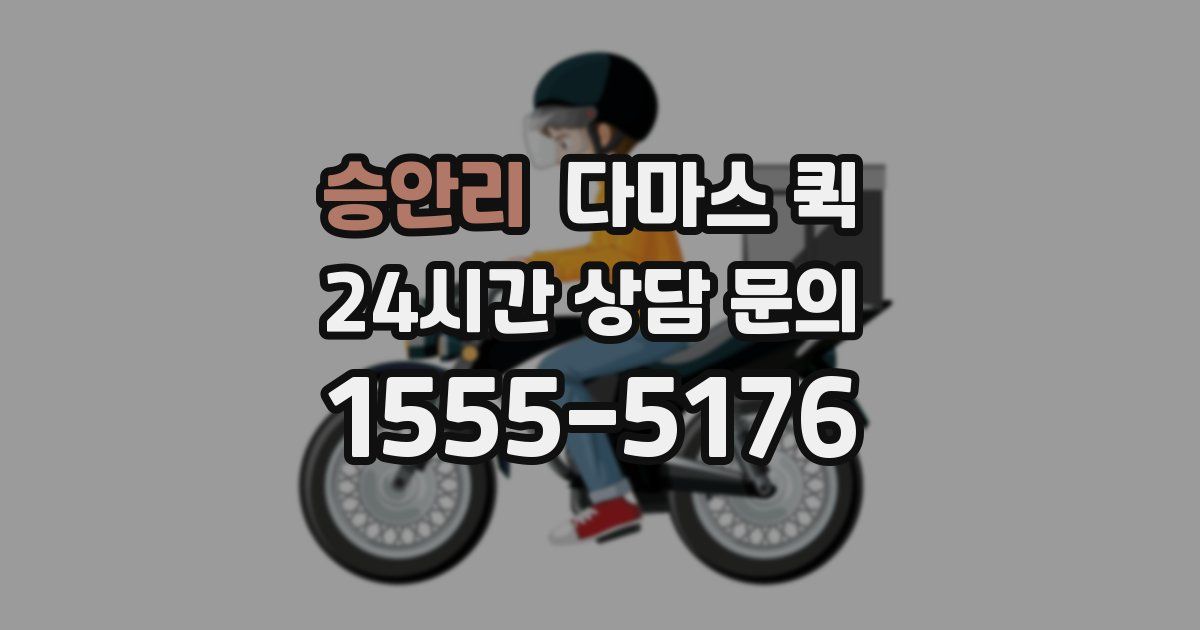 승안리 다마스 퀵