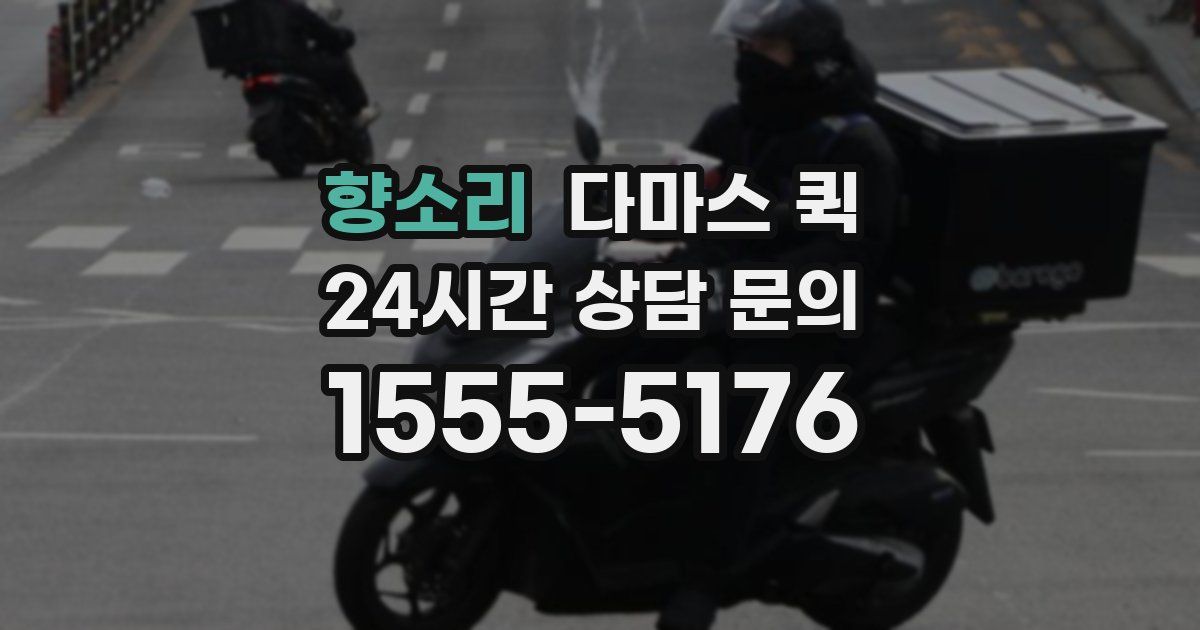 향소리 다마스 퀵