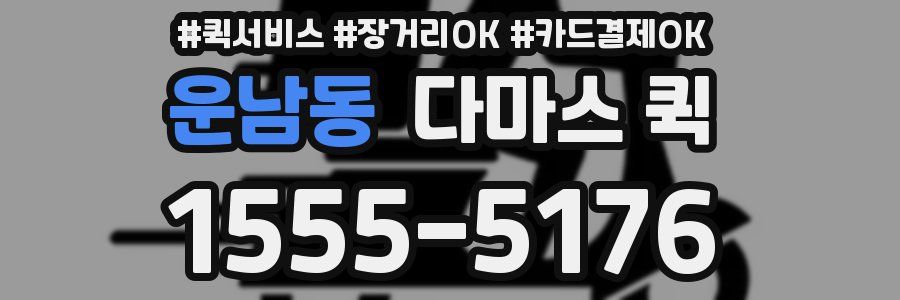 운남동 다마스 퀵