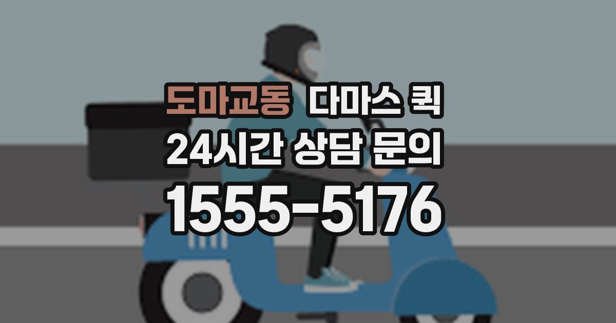 도마교동 다마스 퀵