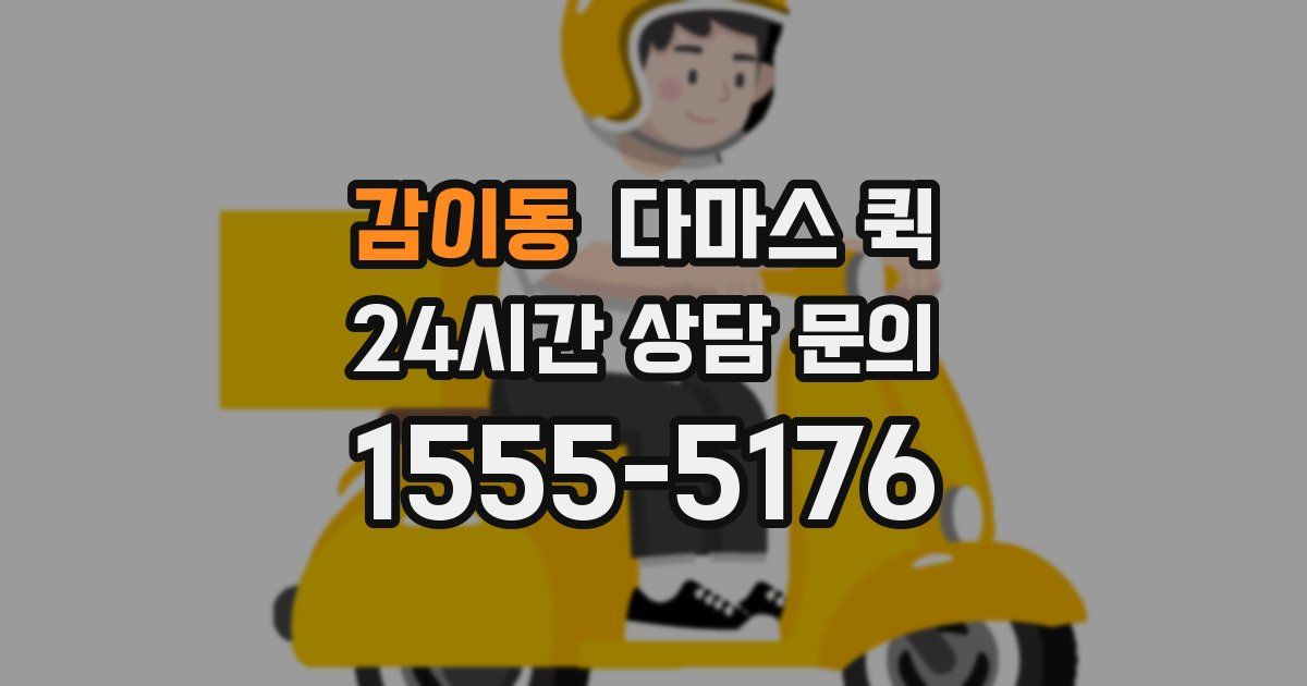 감이동 다마스 퀵