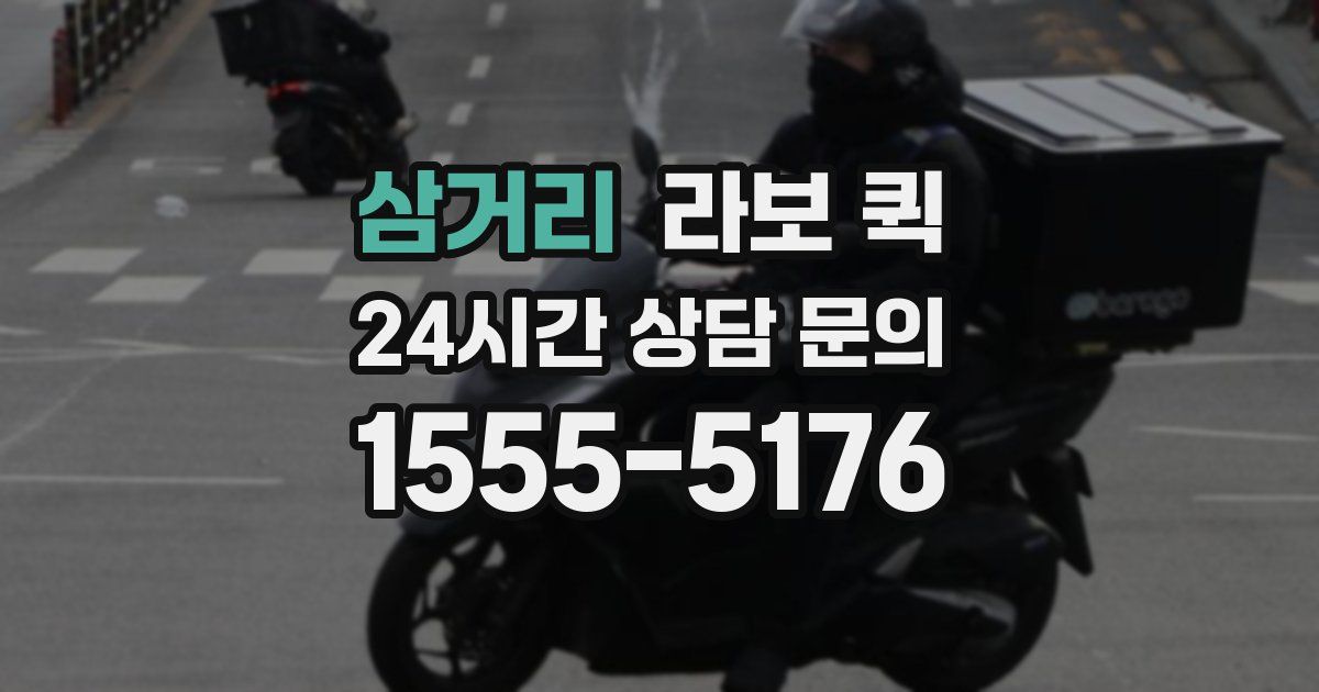 삼거리 라보 퀵