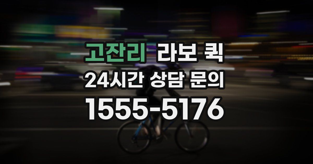 고잔리 라보 퀵