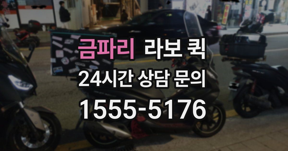 금파리 라보 퀵