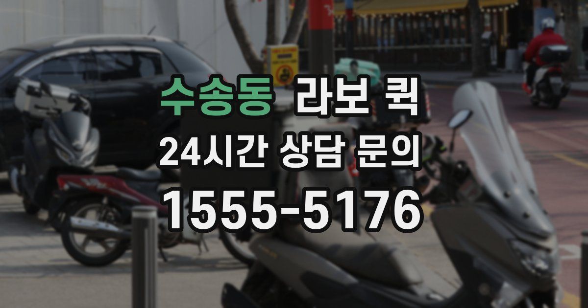 수송동 라보 퀵