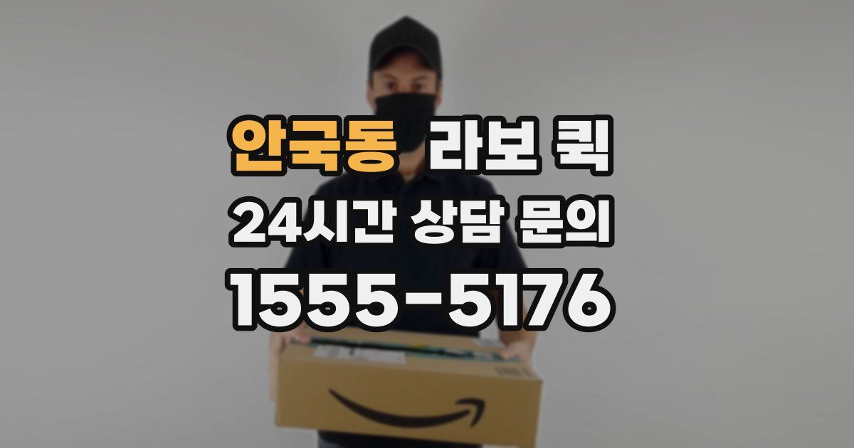 안국동 라보 퀵