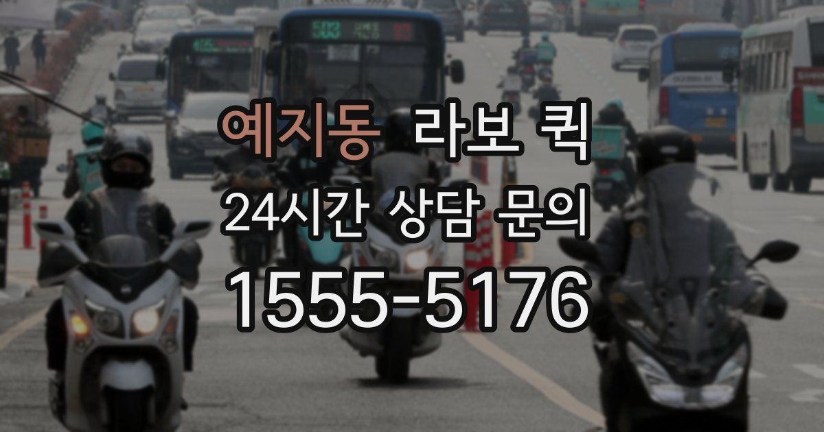 예지동 라보 퀵