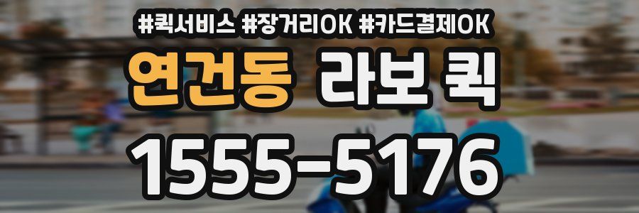 연건동 라보 퀵