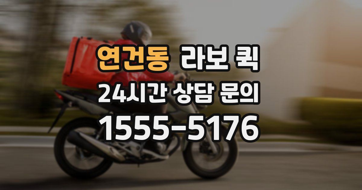 연건동 라보 퀵