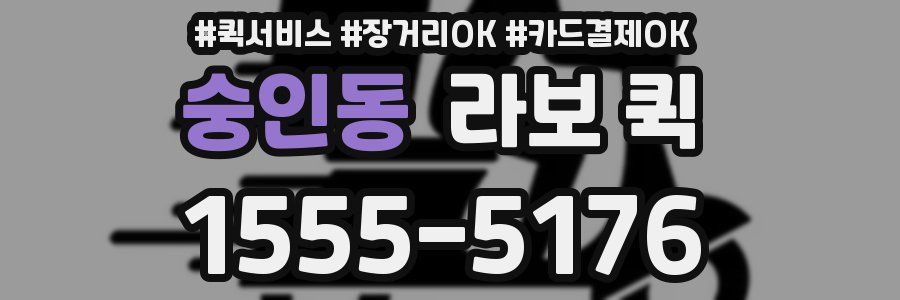 숭인동 라보 퀵