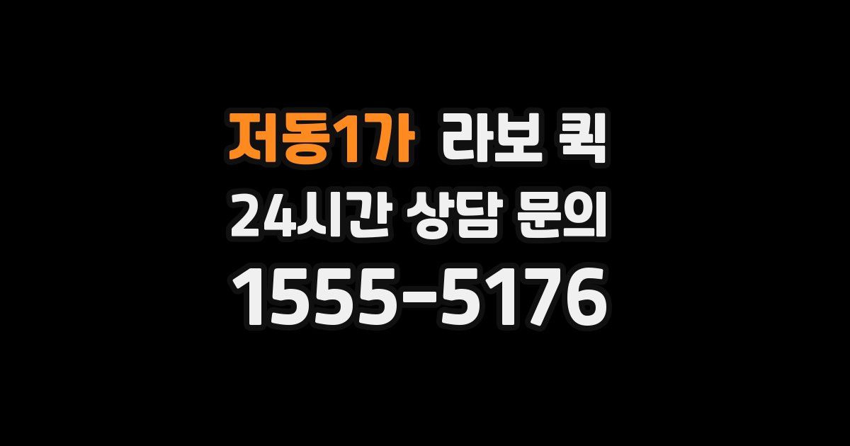 저동1가 라보 퀵