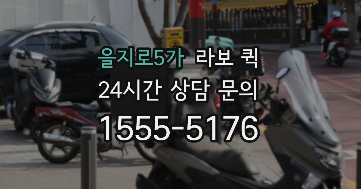 을지로5가 라보 퀵