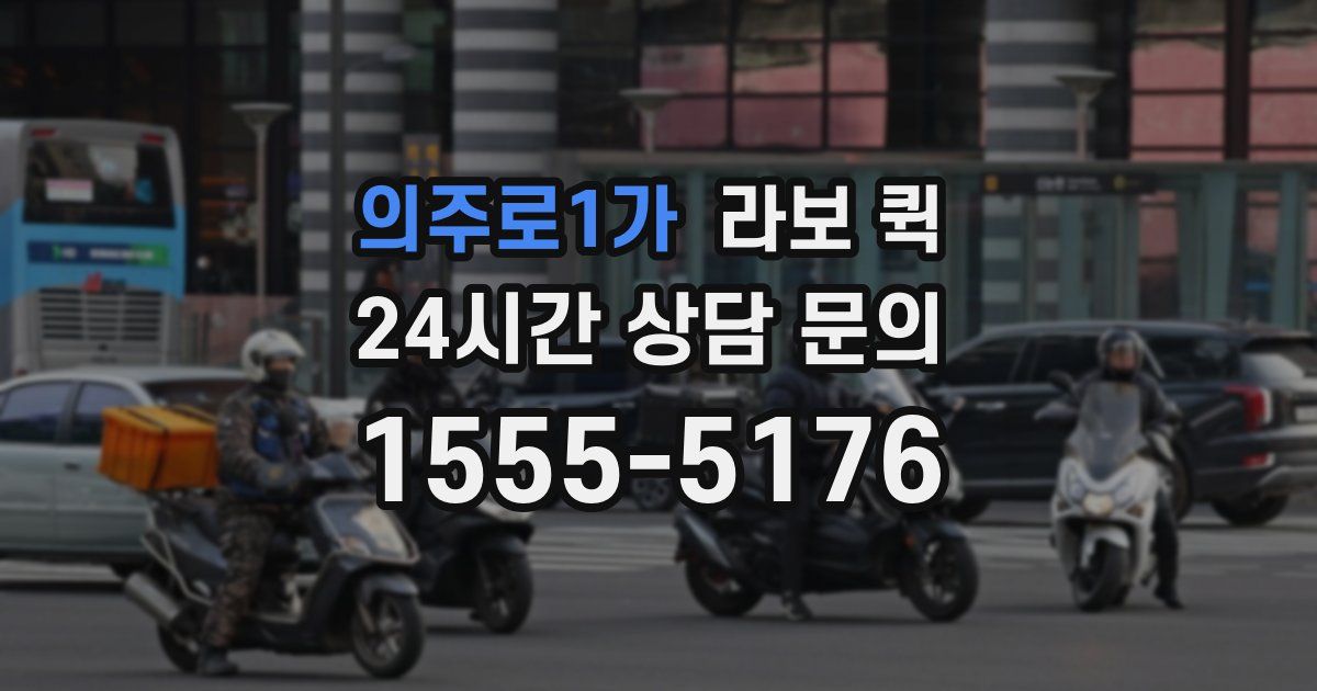 의주로1가 라보 퀵
